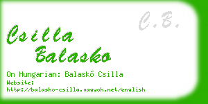 csilla balasko business card